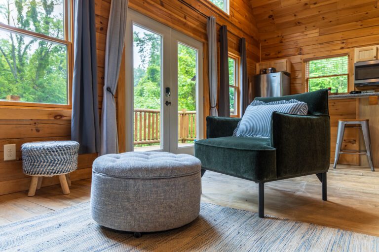 Seating by the fireplace